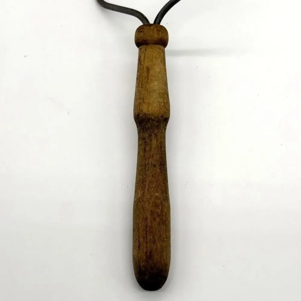 Vintage Wire Potato Masher Primitive Kitchen Tool Wood Handle Rustic Farmhouse